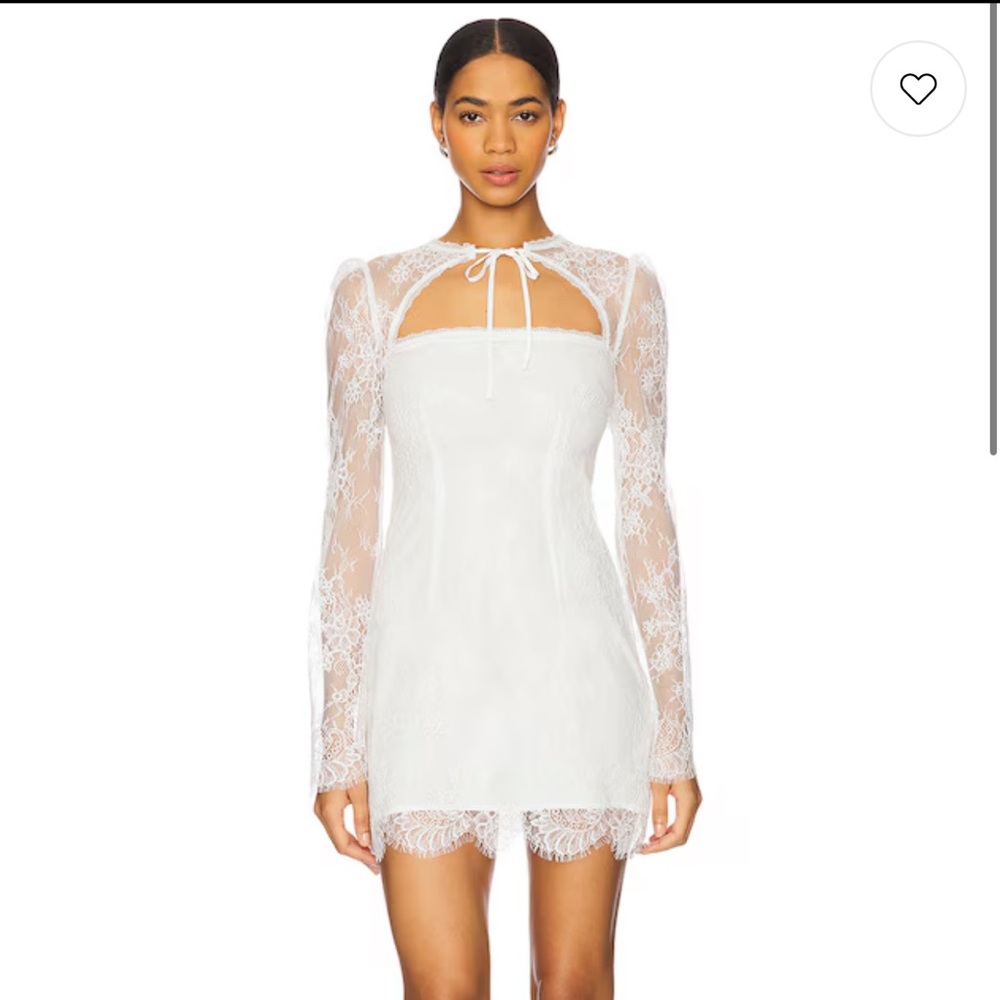 Stone Cold Fox x Revolve Claire mini dress | White Lace Long Sleeve Dress